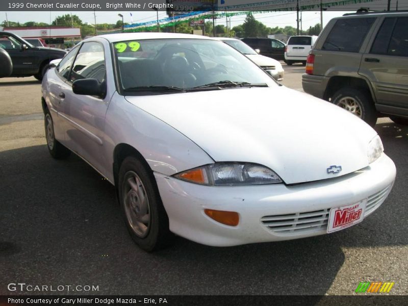 Bright White / Graphite 1999 Chevrolet Cavalier Coupe