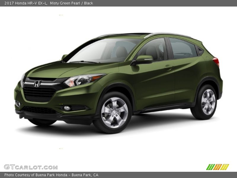Misty Green Pearl / Black 2017 Honda HR-V EX-L