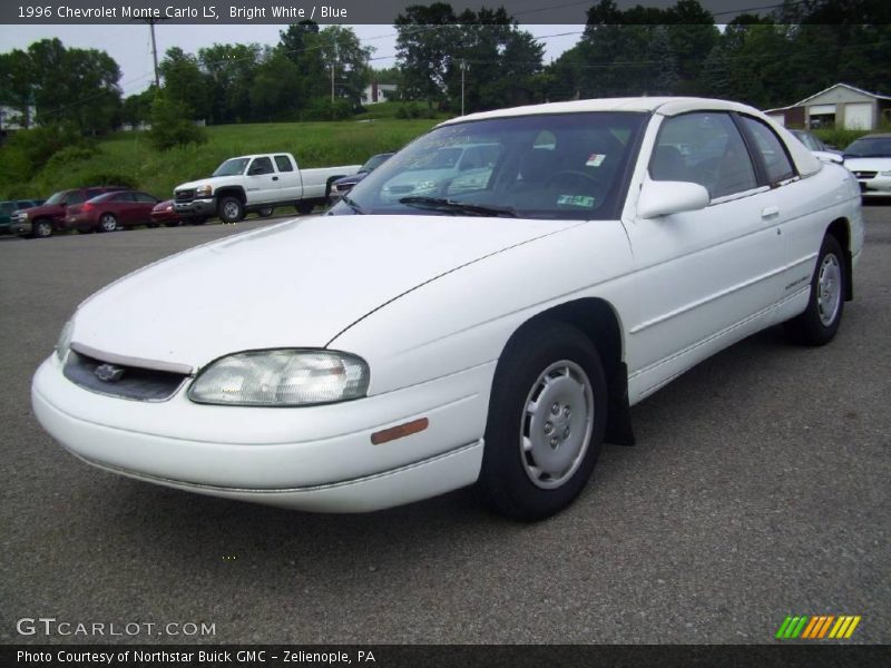 Bright White / Blue 1996 Chevrolet Monte Carlo LS