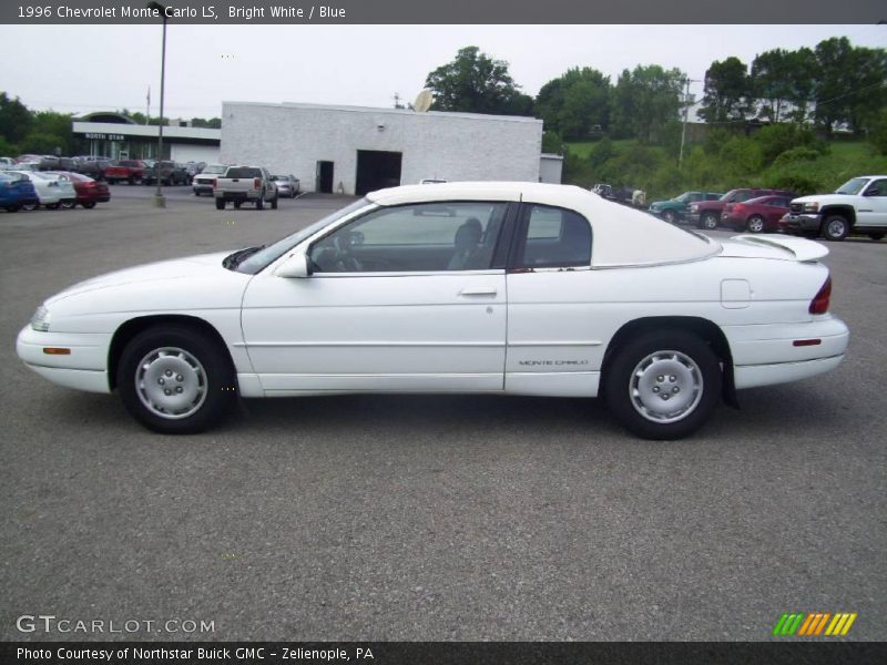 Bright White / Blue 1996 Chevrolet Monte Carlo LS
