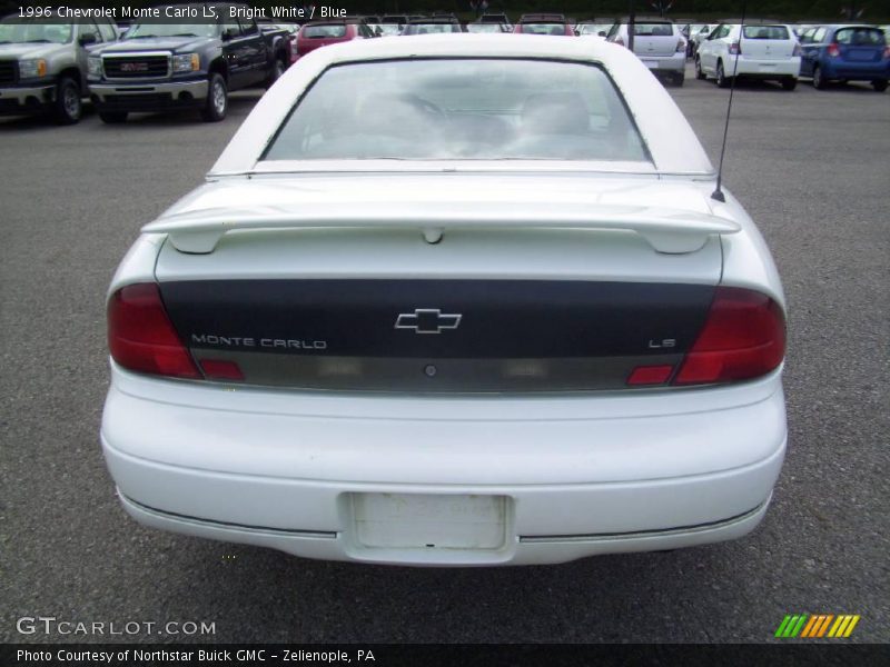Bright White / Blue 1996 Chevrolet Monte Carlo LS