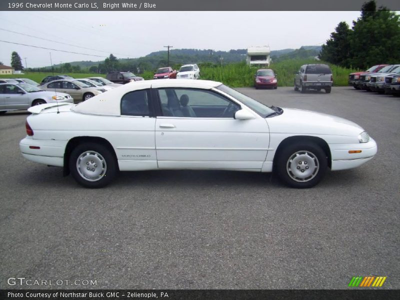 Bright White / Blue 1996 Chevrolet Monte Carlo LS