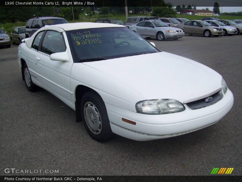 Bright White / Blue 1996 Chevrolet Monte Carlo LS