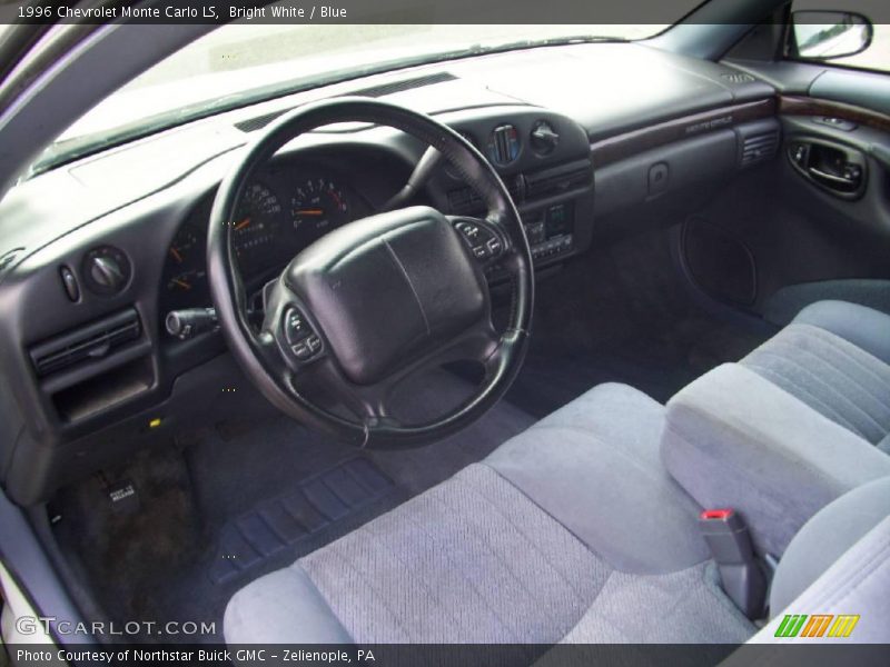 Bright White / Blue 1996 Chevrolet Monte Carlo LS