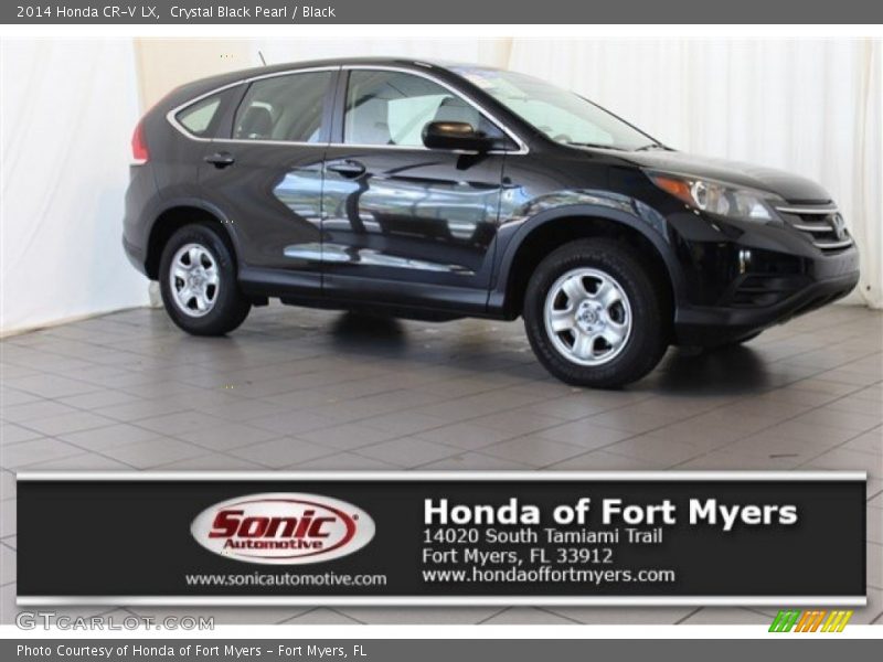 Crystal Black Pearl / Black 2014 Honda CR-V LX