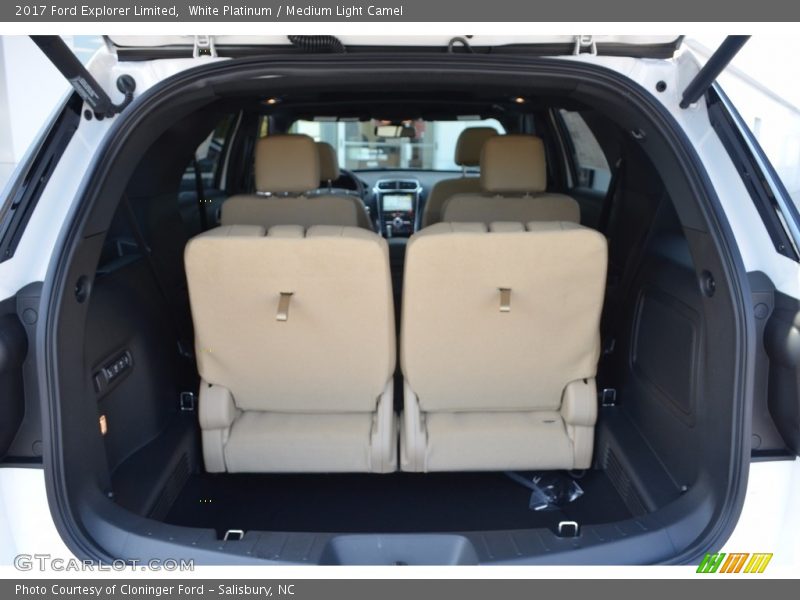 White Platinum / Medium Light Camel 2017 Ford Explorer Limited