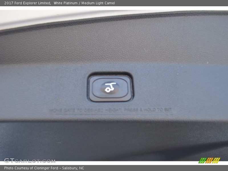 White Platinum / Medium Light Camel 2017 Ford Explorer Limited