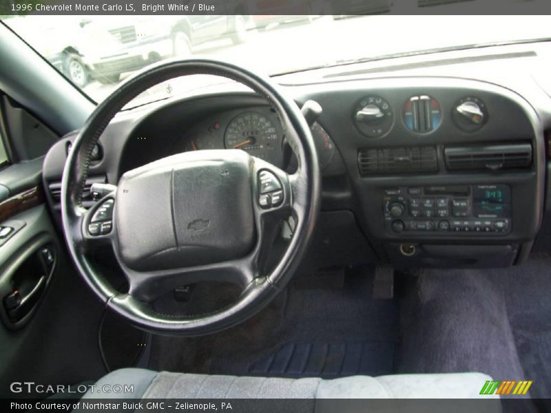 Bright White / Blue 1996 Chevrolet Monte Carlo LS