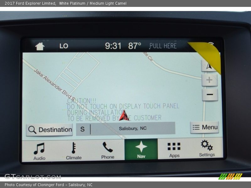 White Platinum / Medium Light Camel 2017 Ford Explorer Limited