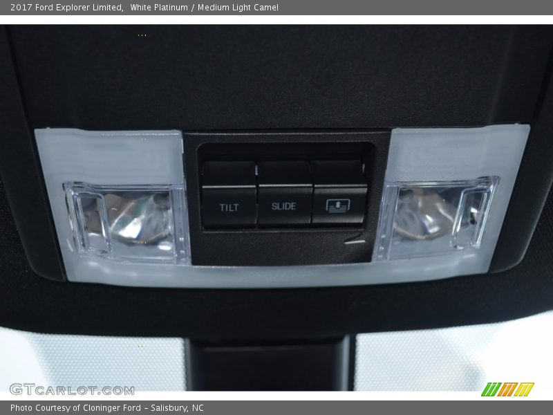 White Platinum / Medium Light Camel 2017 Ford Explorer Limited