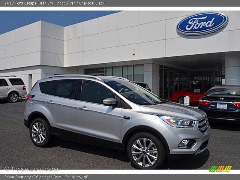Ingot Silver / Charcoal Black 2017 Ford Escape Titanium
