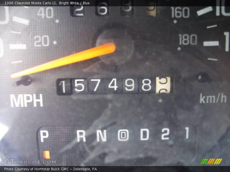 Bright White / Blue 1996 Chevrolet Monte Carlo LS