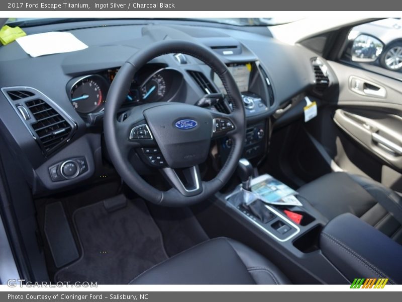 Ingot Silver / Charcoal Black 2017 Ford Escape Titanium