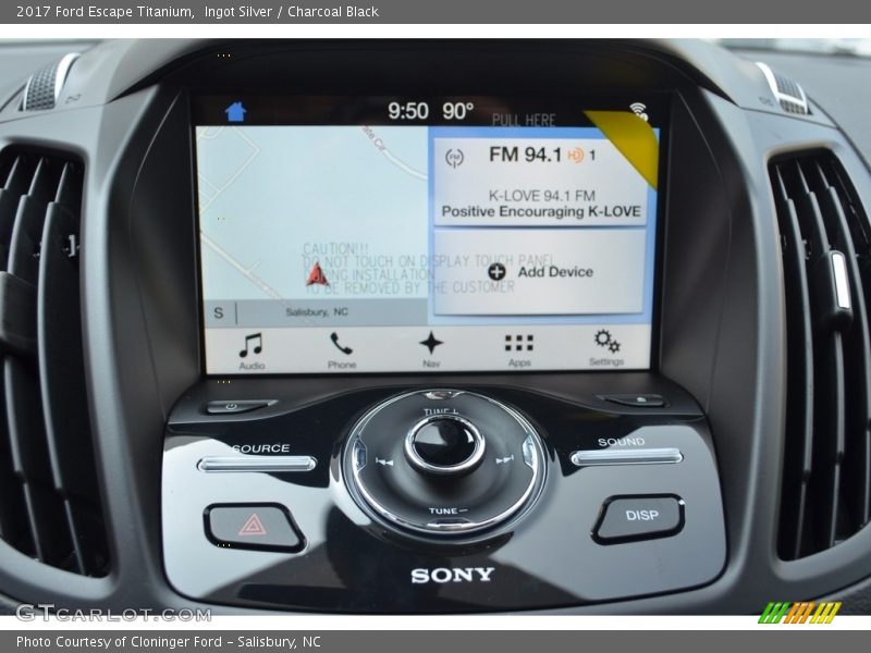 Ingot Silver / Charcoal Black 2017 Ford Escape Titanium
