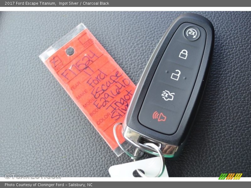 Ingot Silver / Charcoal Black 2017 Ford Escape Titanium