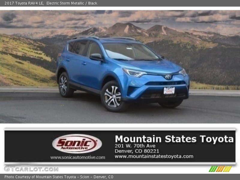 Electric Storm Metallic / Black 2017 Toyota RAV4 LE