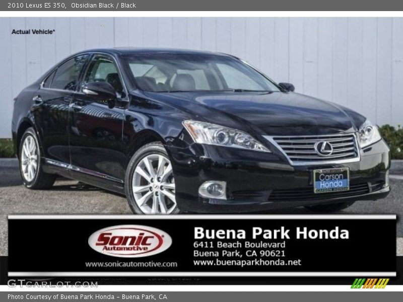 Obsidian Black / Black 2010 Lexus ES 350