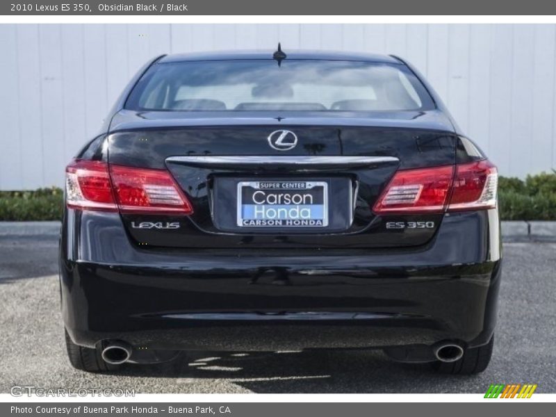 Obsidian Black / Black 2010 Lexus ES 350