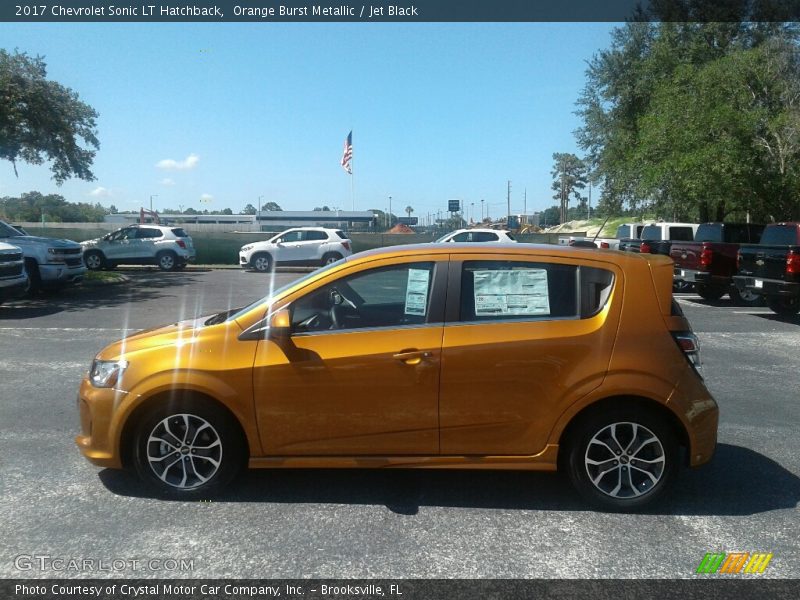 Orange Burst Metallic / Jet Black 2017 Chevrolet Sonic LT Hatchback