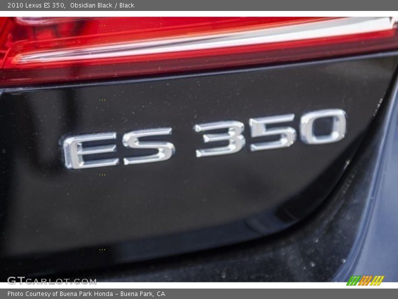 Obsidian Black / Black 2010 Lexus ES 350