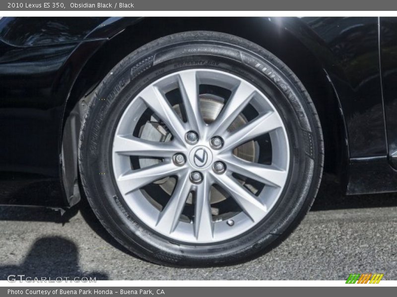Obsidian Black / Black 2010 Lexus ES 350