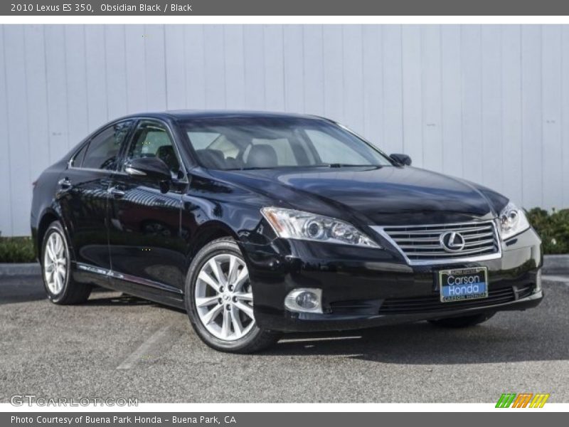 Obsidian Black / Black 2010 Lexus ES 350