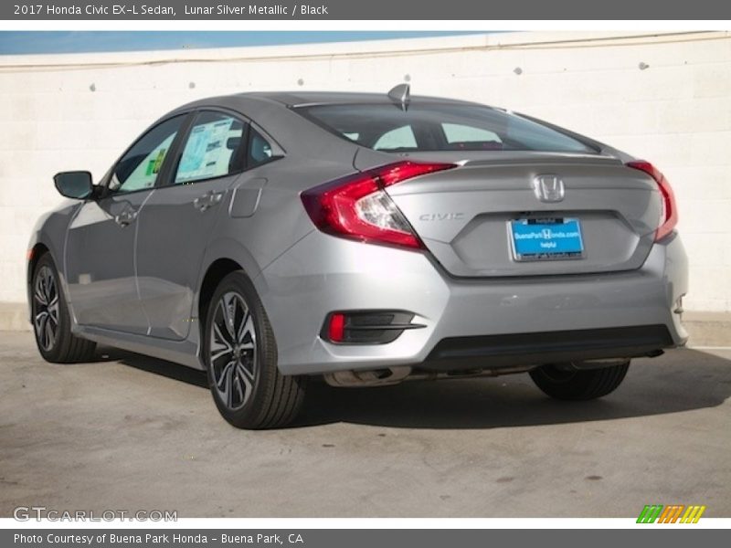 Lunar Silver Metallic / Black 2017 Honda Civic EX-L Sedan