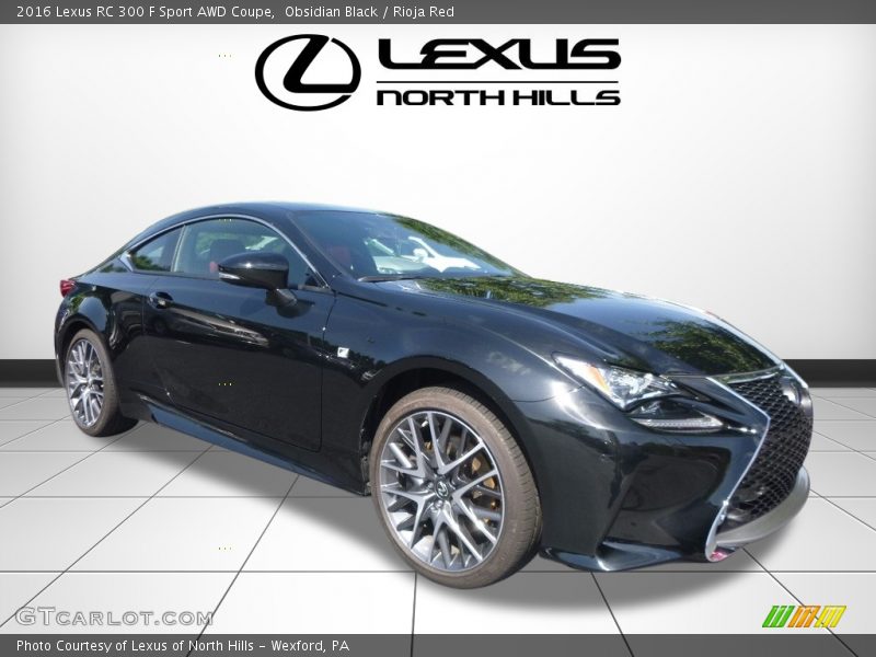 Obsidian Black / Rioja Red 2016 Lexus RC 300 F Sport AWD Coupe