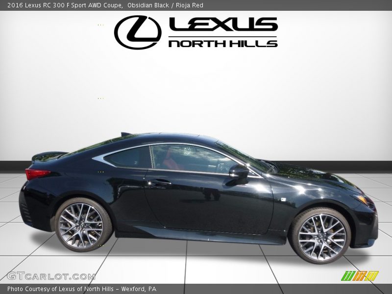Obsidian Black / Rioja Red 2016 Lexus RC 300 F Sport AWD Coupe