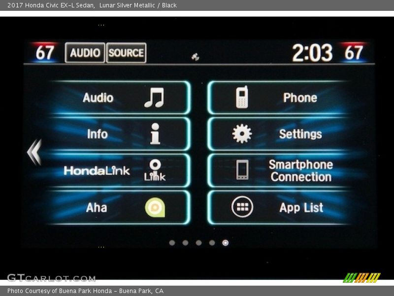 Lunar Silver Metallic / Black 2017 Honda Civic EX-L Sedan