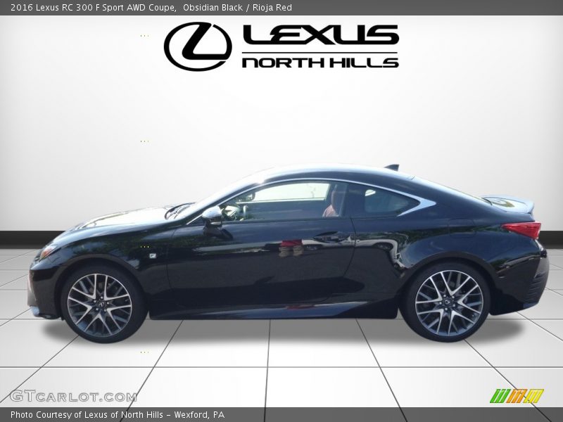 Obsidian Black / Rioja Red 2016 Lexus RC 300 F Sport AWD Coupe