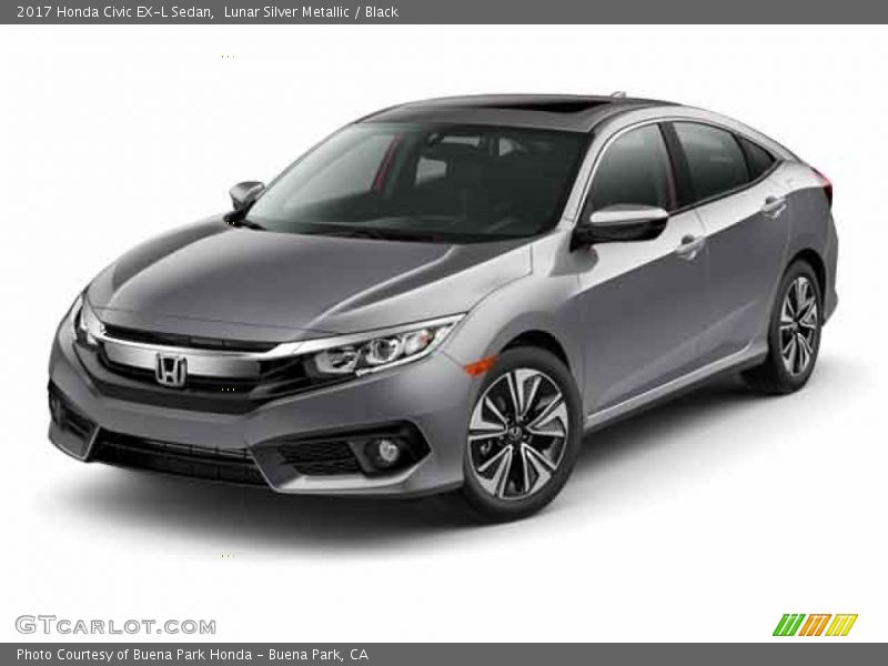 Lunar Silver Metallic / Black 2017 Honda Civic EX-L Sedan