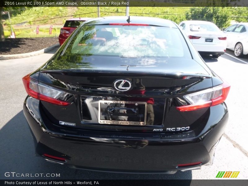 Obsidian Black / Rioja Red 2016 Lexus RC 300 F Sport AWD Coupe