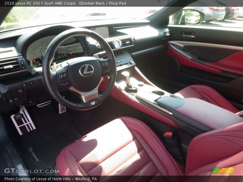 Obsidian Black / Rioja Red 2016 Lexus RC 300 F Sport AWD Coupe