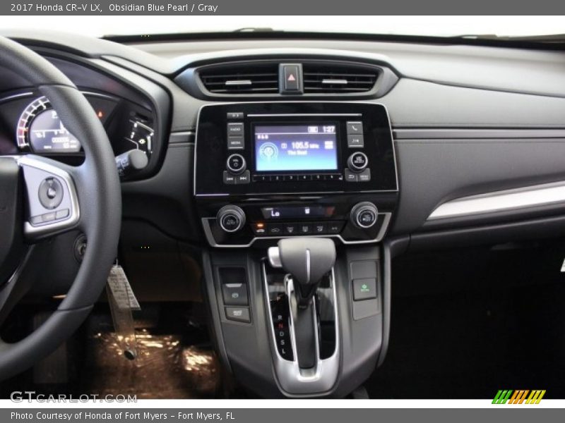 Obsidian Blue Pearl / Gray 2017 Honda CR-V LX