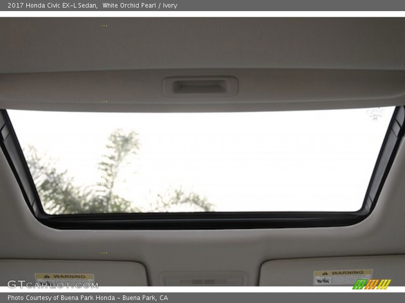 White Orchid Pearl / Ivory 2017 Honda Civic EX-L Sedan