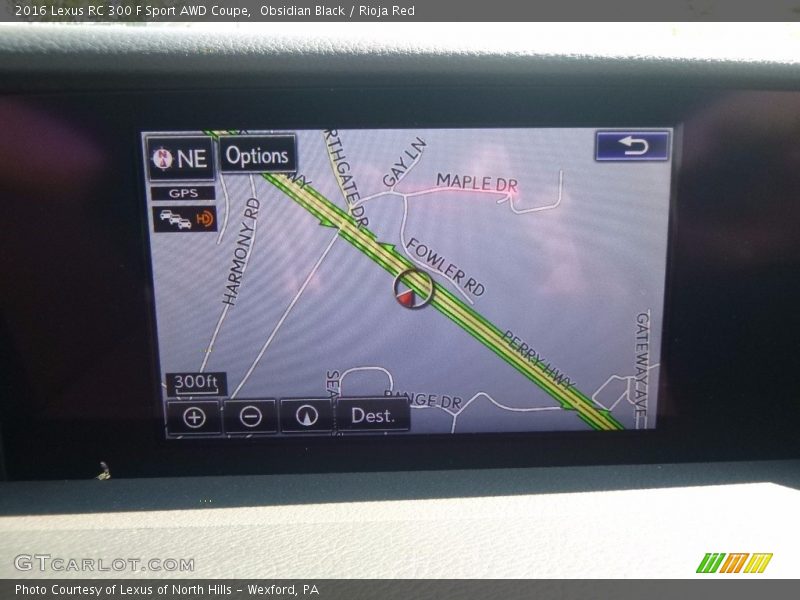 Navigation of 2016 RC 300 F Sport AWD Coupe