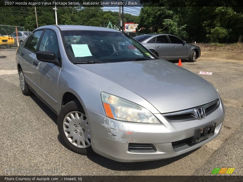 Alabaster Silver Metallic / Black 2007 Honda Accord Value Package Sedan