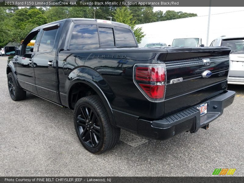 Tuxedo Black Metallic / FX Sport Appearance Black/Red 2013 Ford F150 Limited SuperCrew 4x4