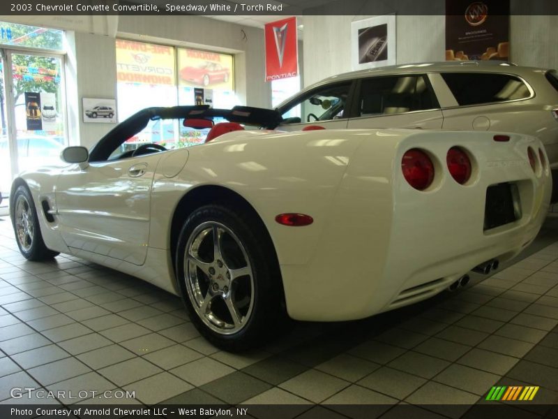 Speedway White / Torch Red 2003 Chevrolet Corvette Convertible