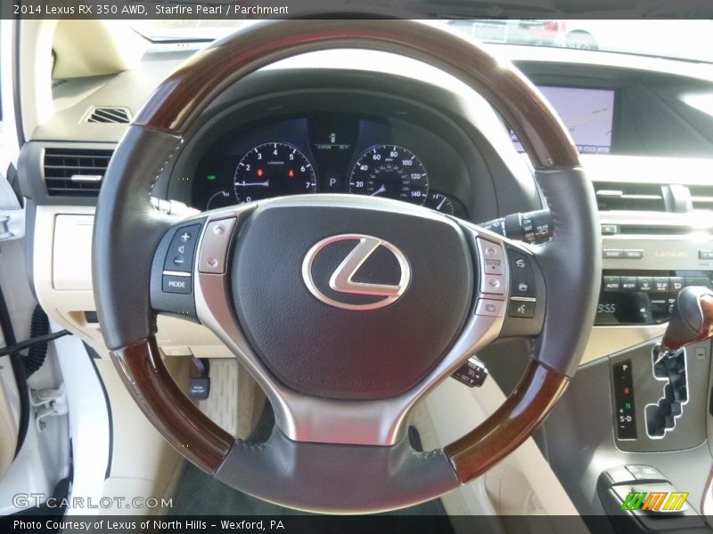 Starfire Pearl / Parchment 2014 Lexus RX 350 AWD
