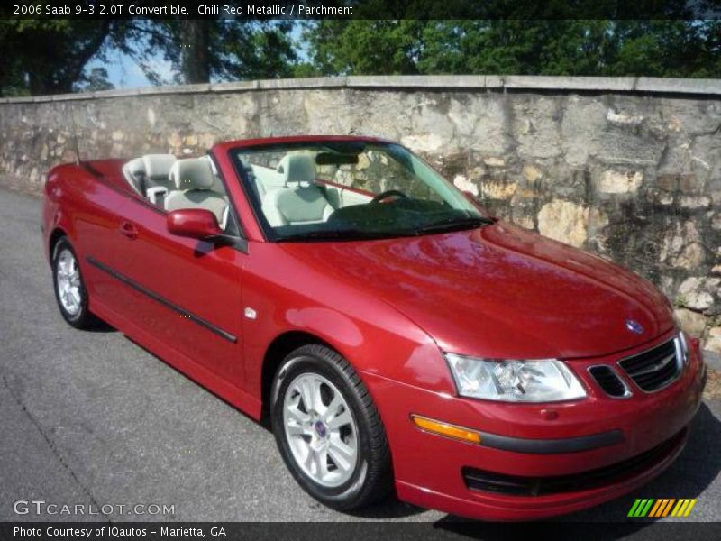 Chili Red Metallic / Parchment 2006 Saab 9-3 2.0T Convertible