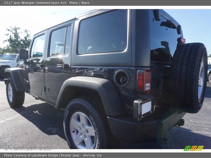 Rhino / Black 2017 Jeep Wrangler Unlimited Sport 4x4