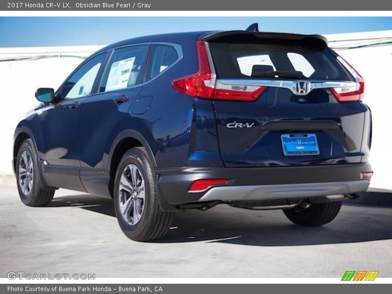 Obsidian Blue Pearl / Gray 2017 Honda CR-V LX