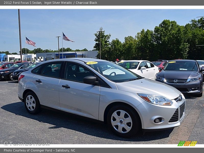 Ingot Silver Metallic / Charcoal Black 2012 Ford Focus S Sedan