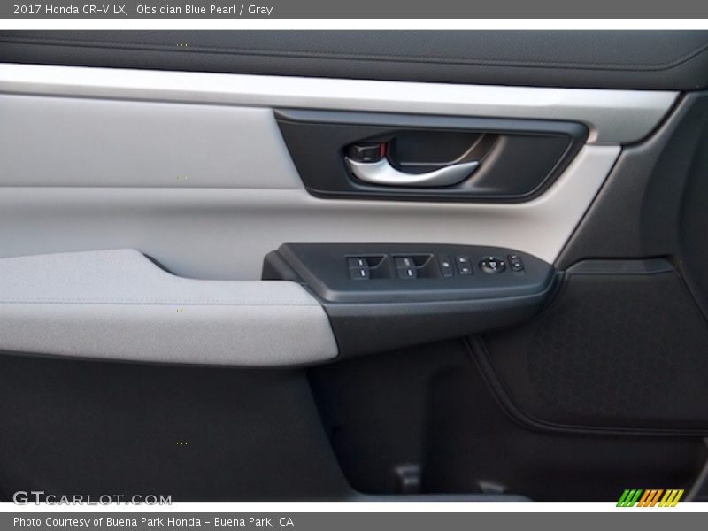 Obsidian Blue Pearl / Gray 2017 Honda CR-V LX