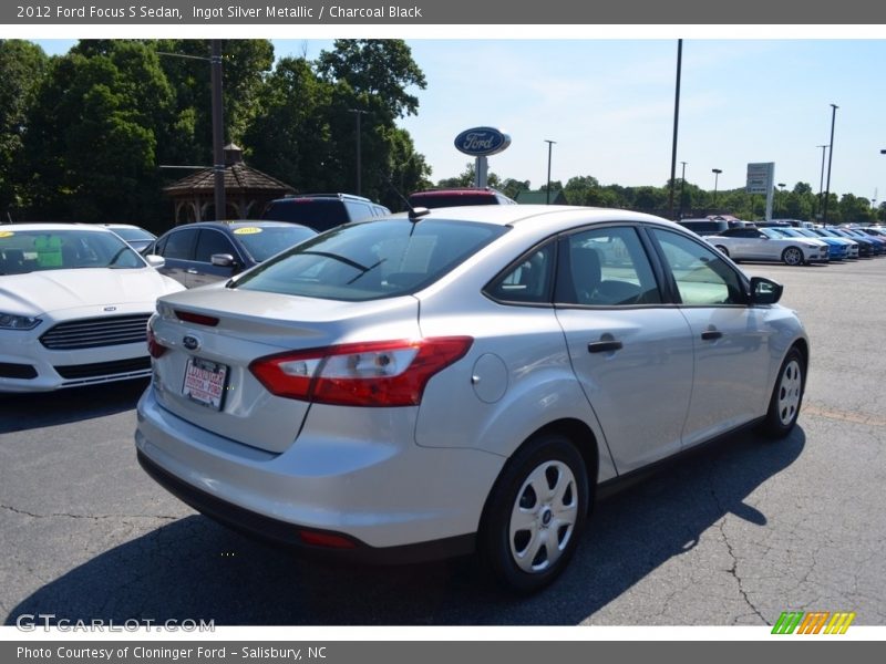 Ingot Silver Metallic / Charcoal Black 2012 Ford Focus S Sedan
