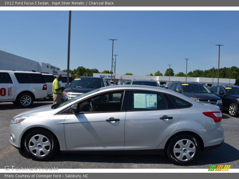 Ingot Silver Metallic / Charcoal Black 2012 Ford Focus S Sedan