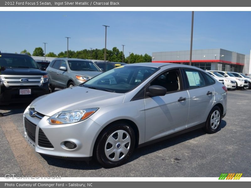 Ingot Silver Metallic / Charcoal Black 2012 Ford Focus S Sedan