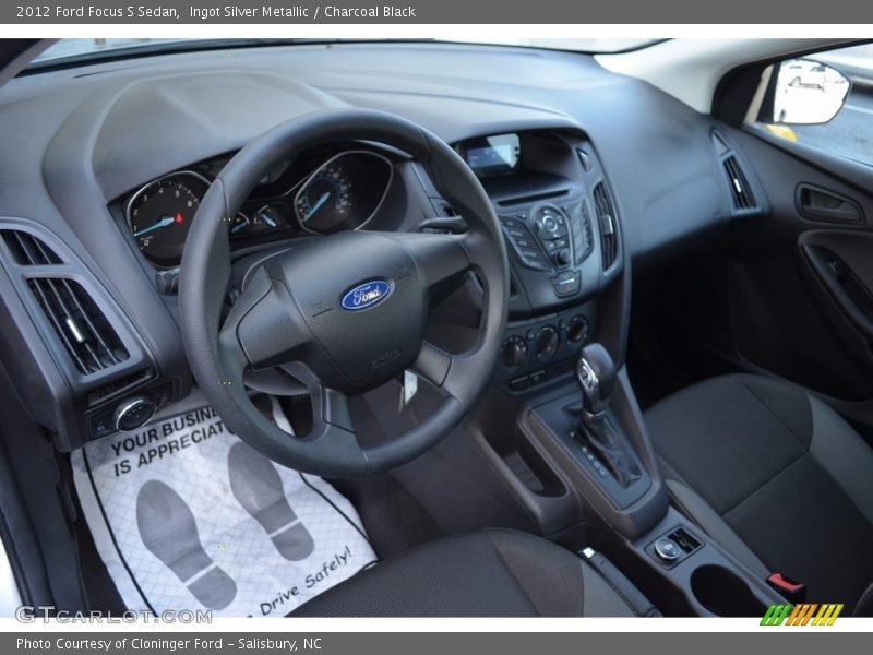 Ingot Silver Metallic / Charcoal Black 2012 Ford Focus S Sedan
